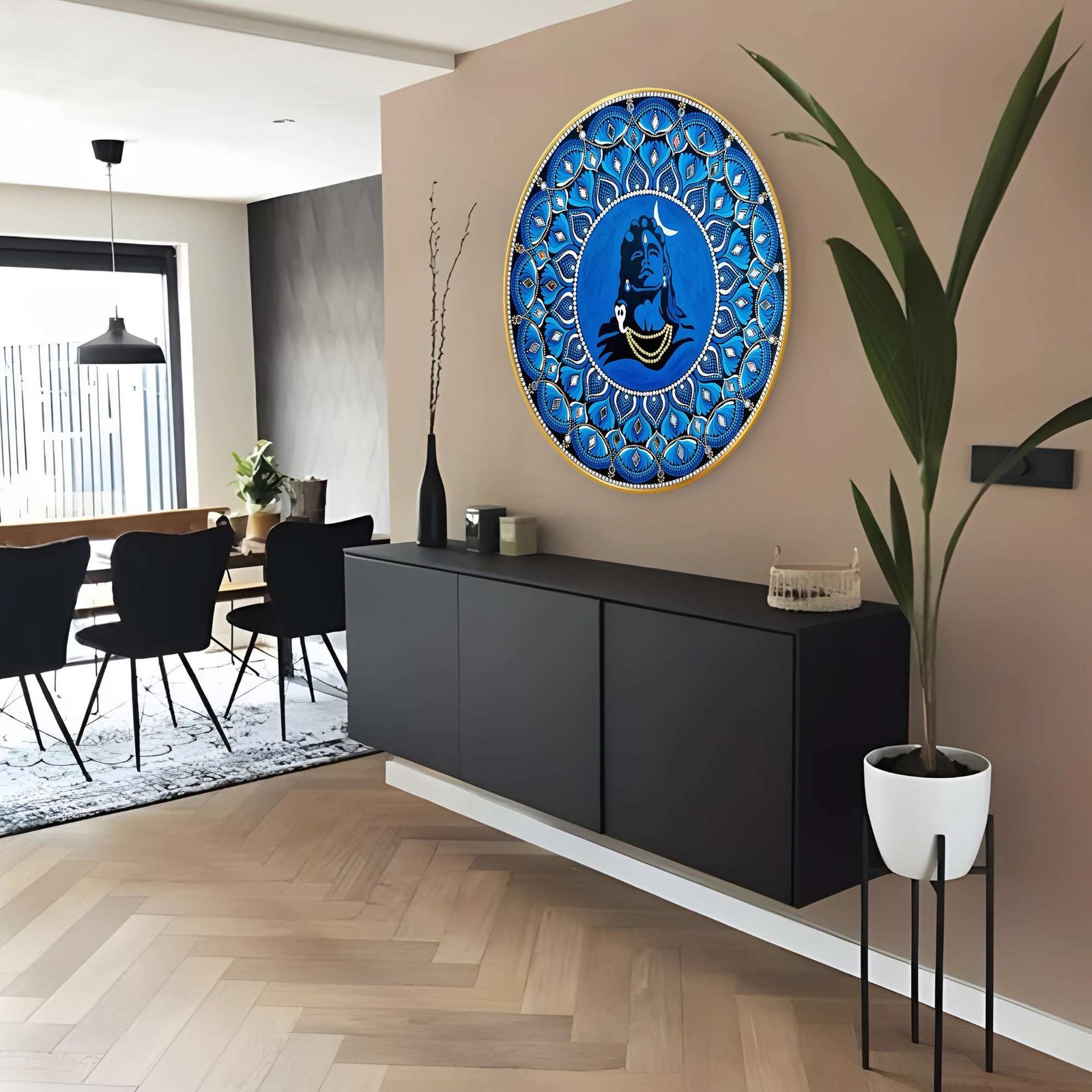 Round Wall Painting - Image 6